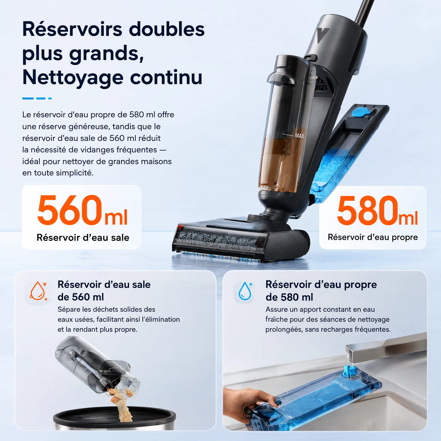 Aspirateur laveur Vitralya